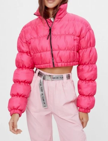 Geaca Bershka, roz