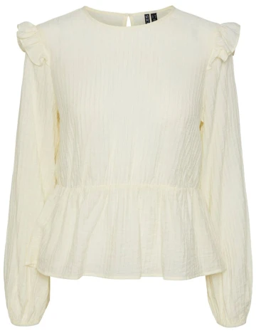 Bluza Pieces, galben deschis