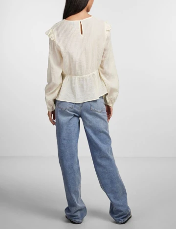 Bluza Pieces, galben deschis