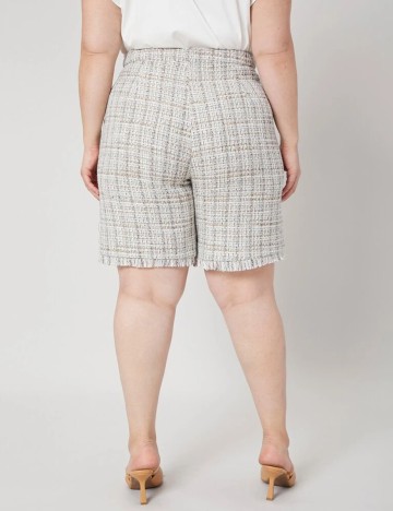 Pantaloni Scurti SHEIN CURVE, crem