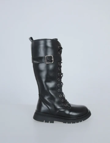 Cizme Shein Kids, negru