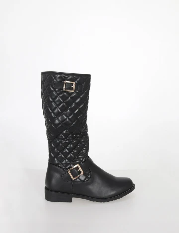 Cizme Shein Kids, negru