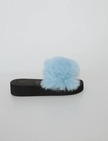 Slapi Shein Kids, negru/albastru
