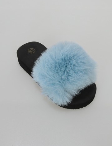 Slapi Shein Kids, negru/albastru
