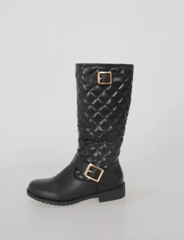 Cizme Shein Kids, negru
