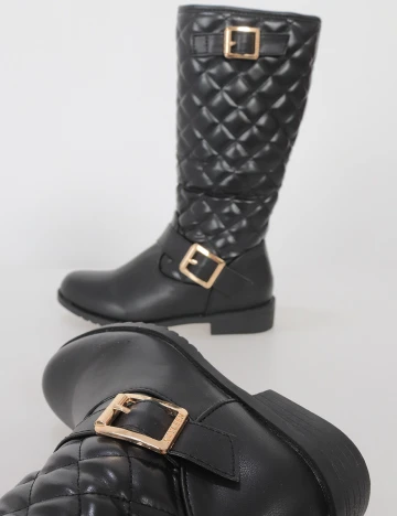 Cizme Shein Kids, negru