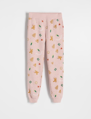Pantaloni Reserved, roz pudra
