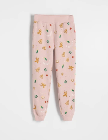 Pantaloni Reserved, roz pudra