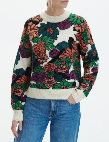 Pulover Reserved, floral, M