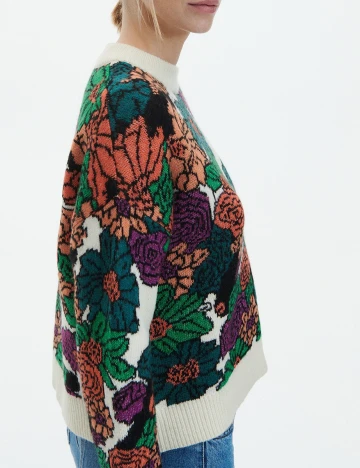 Pulover Reserved, floral Floral print