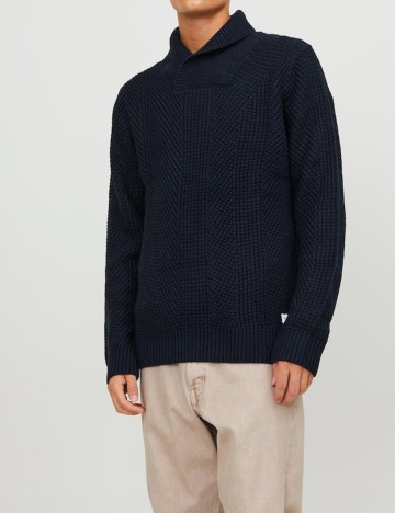 Pulover Jack&Jones, bleumarin