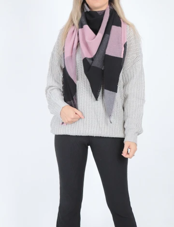 Esarfa s.Oliver, negru/roz