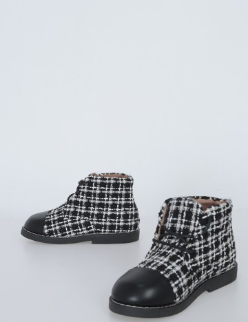 Ghete Shein Kids, negru/alb