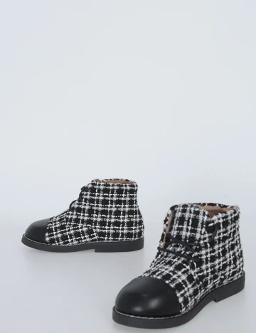 Ghete Shein Kids, negru/alb