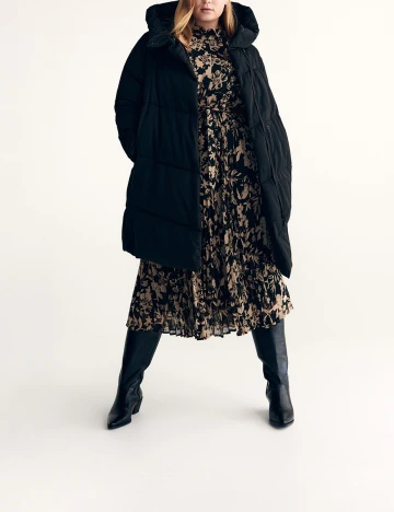 Geaca Reserved Plus Size, negru