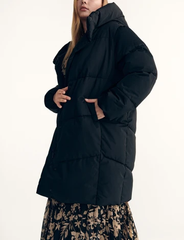 Geaca Reserved Plus Size, negru