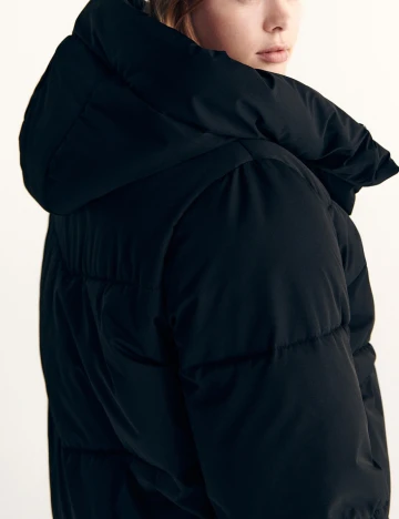 Geaca Reserved Plus Size, negru