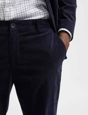 Pantaloni Selected, bleumarin inchis