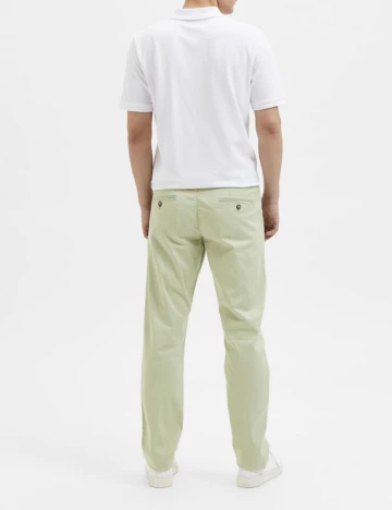 Pantaloni Selected, verde deschis Verde