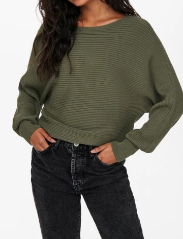Bluza Only, verde inchis