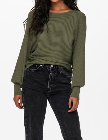 Bluza Only, verde inchis