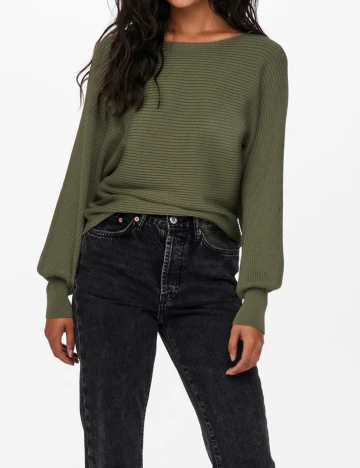 Bluza Only, verde inchis