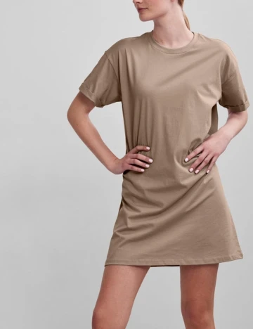 Rochie scurta Pieces, maro