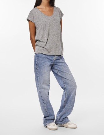 Tricou Pieces, gri