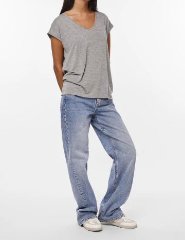 Tricou Pieces, gri