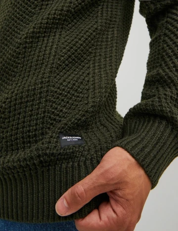 Pulover Jack&Jones, verde inchis