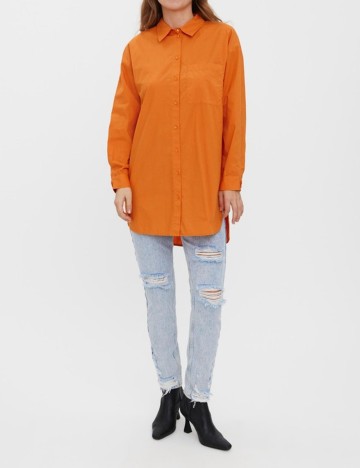 Camasa Vero Moda, portocaliu