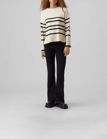 Pulover Vero Moda, crem/negru