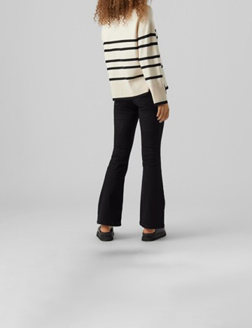 Pulover Vero Moda, crem/negru