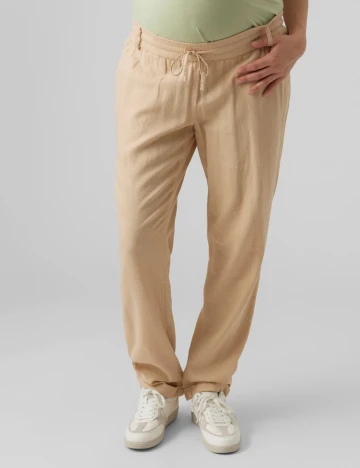 Pantaloni Mamalicious, maro deschis