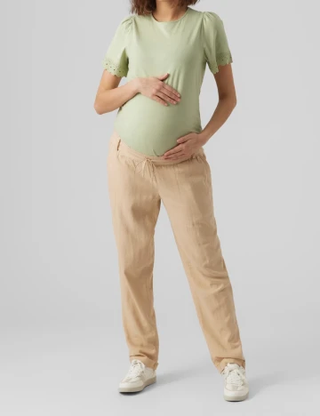 Pantaloni Mamalicious, maro deschis