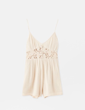 Salopeta Pull&Bear, crem, L