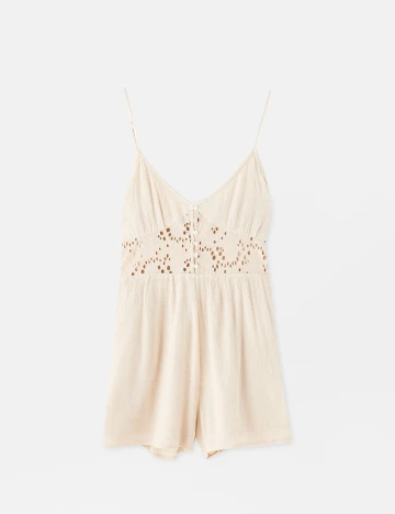 Salopeta Pull&Bear, crem Crem