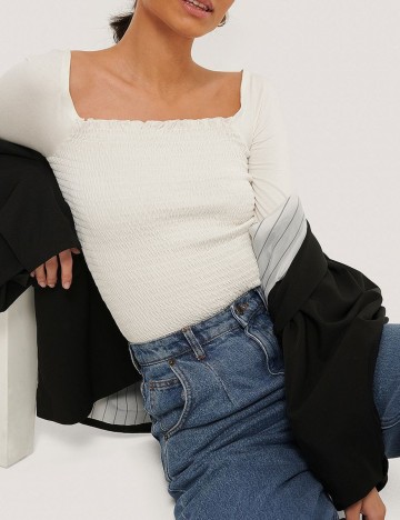 Bluza NA-KD, ecru, S