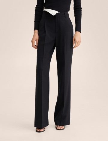 Pantaloni Mango, negru