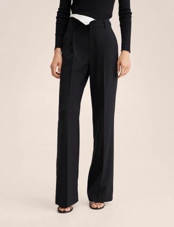Pantaloni Mango, negru