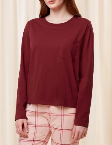 Bluza de pijama Triumph, visiniu Rosu