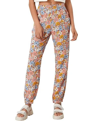 Pantaloni Q/S, floral Floral print