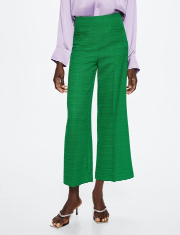 Pantaloni Mango, verde, 40
