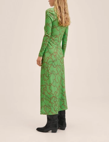 Rochie medie Mango, verde Verde