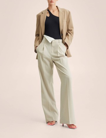 Pantaloni Mango, crem