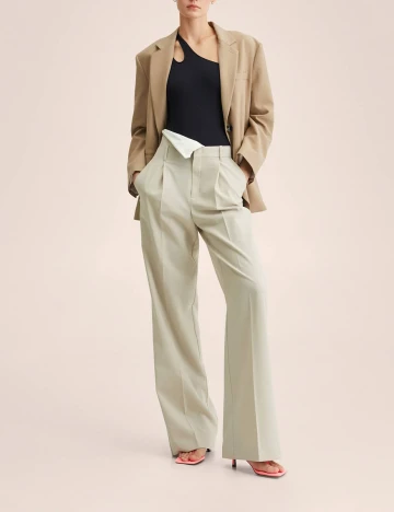 Pantaloni Mango, crem