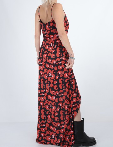 Rochie lunga Guess, rosu/negru