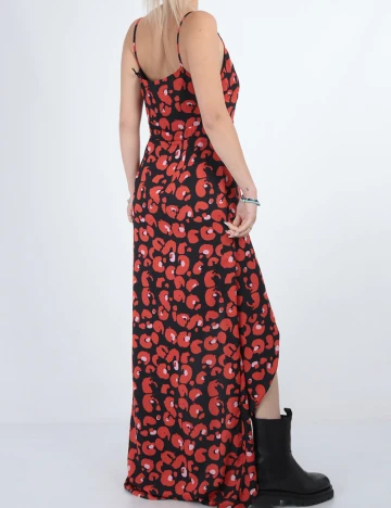Rochie lunga Guess, rosu/negru