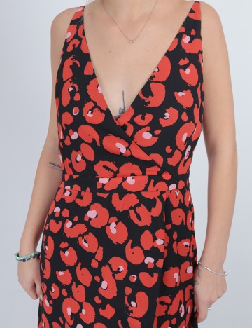 Rochie lunga Guess, rosu/negru