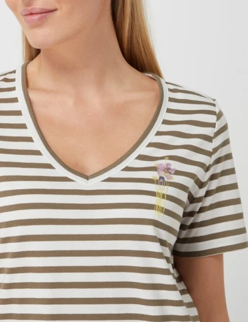 Tricou s.Oliver, alb/verde